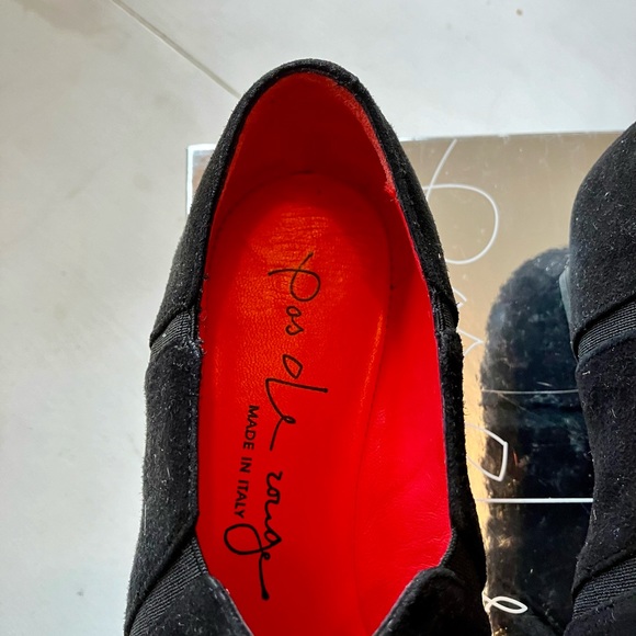 Pas de Rouge, Black suede Sz.35.5 - Picture 3 of 4